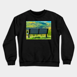 Bench with a view illustration. Crewneck Sweatshirt